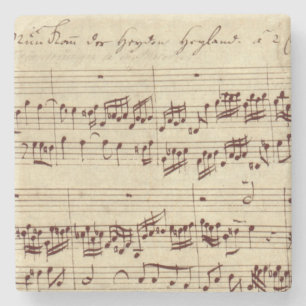 Oude Muzieknoten - Bach Bladmuziek Stenen Onderzetter