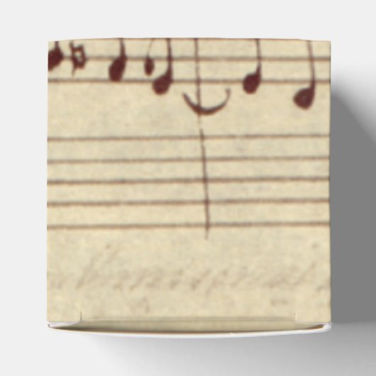 Oude Muzieknoten - Bach-muziekblad Bedankdoosjes (Bovenkant)