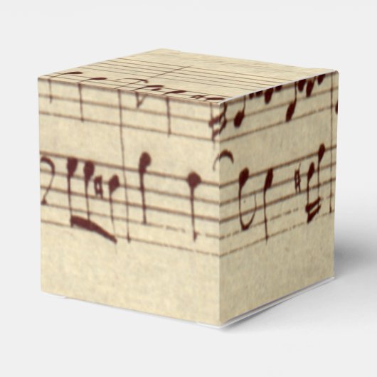 Oude Muzieknoten - Bach-muziekblad Bedankdoosjes (Achterkant)