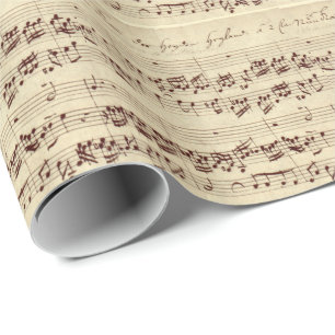 Oude Muzieknoten - Bach-muziekblad Cadeaupapier