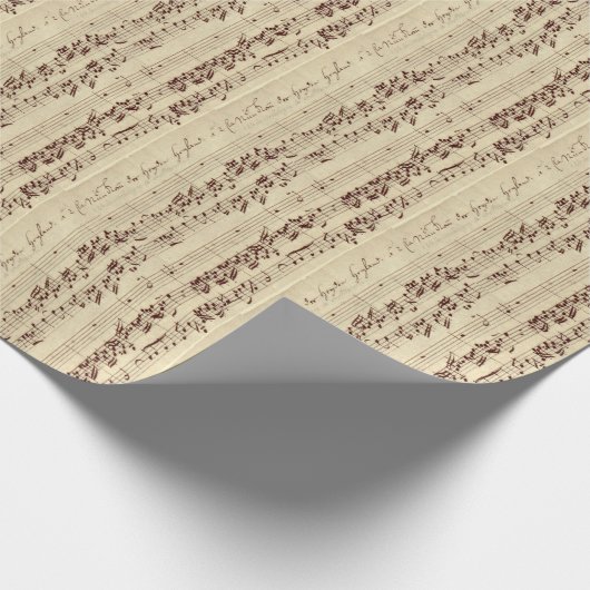 Oude Muzieknoten - Bach-muziekblad Cadeaupapier (Hoek)