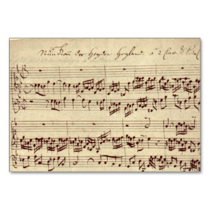 Oude Muzieknoten - Bach-muziekblad Kaart