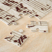 Oude Muzieknoten - Bach-muziekblad Legpuzzel (Zijkant)