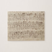 Oude Muzieknoten - Bach-muziekblad Legpuzzel (Horizontaal)