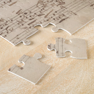 Oude Muzieknoten - Bach-muziekblad Legpuzzel