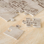 Oude Muzieknoten - Bach-muziekblad Legpuzzel (Zijkant)