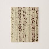 Oude Muzieknoten - Bach-muziekblad Legpuzzel (Verticaal)