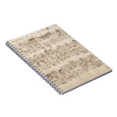 Oude Muzieknoten - Bach-muziekblad Notitieboek (Rechterzijde)