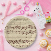 Oude Muzieknoten - Bach-muziekblad Papieren Bordje (Feest)