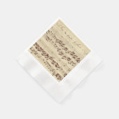 Oude Muzieknoten - Bach-muziekblad Servet (Hoek)