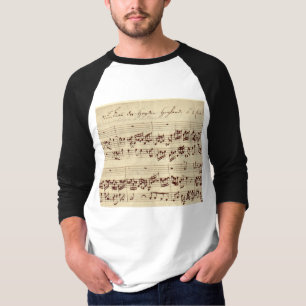Oude Muzieknoten - Bach-muziekblad T-shirt