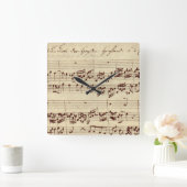 Oude Muzieknoten - Bach-muziekblad Vierkante Klok (Huis)