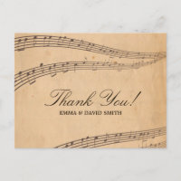  Oude Muzieknoten Dank u wel kaarten