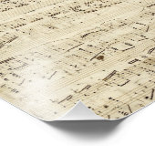 Oude Muzieknoten - Muziekblad voor Chopin Foto Afdruk (Hoek)