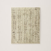 Oude Muzieknoten - Muziekblad voor Chopin Legpuzzel (Verticaal)