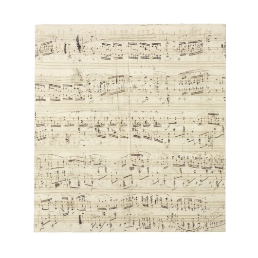 Oude Muzieknoten - Muziekblad voor Chopin Notitieblok (Voorkant)
