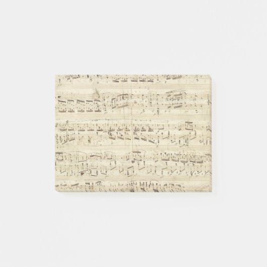 Oude Muzieknoten - Muziekblad voor Chopin Post-it® Notes (Voorkant)
