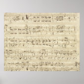 Oude Muzieknoten - Muziekblad voor Chopin Poster (Voorkant)