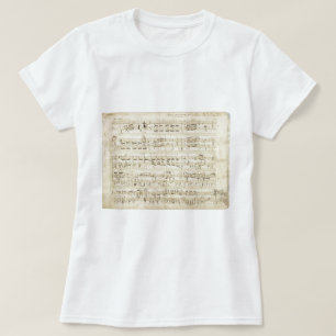 Oude Muzieknoten - Muziekblad voor Chopin T-shirt