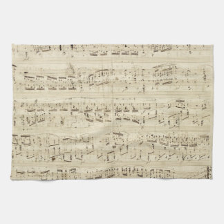 Oude Muzieknoten - Muziekblad voor Chopin Theedoek