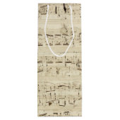Oude Muzieknoten - Muziekblad voor Chopin Wijn Cadeautas (Achterkant)