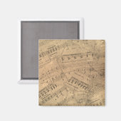 Oude muzieknotenmagneet magneet (Voorkant / Achterkant)