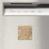 Oude muzieknotenmagneet magneet (Insitu (Vaatwasser))