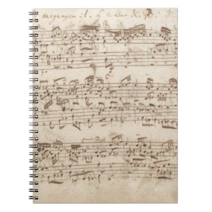 Oude muzieknotities - Bach-muziekblad Notitieboek
