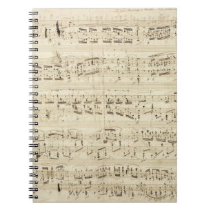 Oude muzieknotities - Chopin-muziekblad Notitieboek