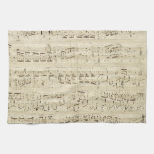 Oude muzieknotities - Chopin-muziekblad Theedoek