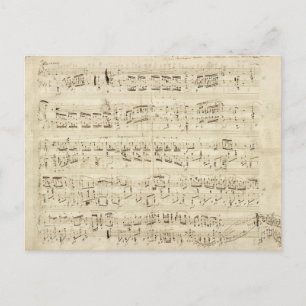 Oude muzieknotities - Chopin-muzieksheet Briefkaart