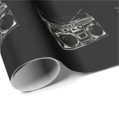 Oude muziekradio  Hip Hop Bass Cadeaupapier (Rol Hoek)