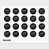 Oude muziekradio  Hip Hop Bass Ronde Sticker (Vel)
