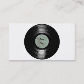 Oude  muziekvinyl visitekaartje (Voorkant)