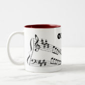 Oude muzikanten sterven nooit tweekleurige koffiemok (Links)