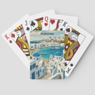 Oude Mykonos Griekse Architectuur Molens Pokerkaarten