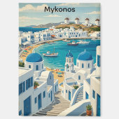 Oude Mykonos Griekse Architectuur Windmolens Magneet (Voorkant)