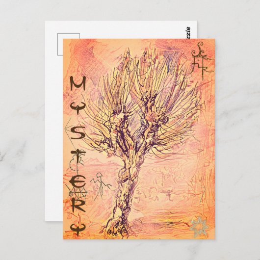 Oude mysterie met structuur en onbekende symbolen briefkaart (Voorkant / Achterkant)