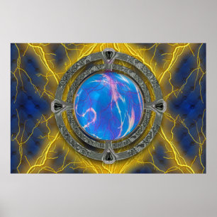 Oude Mysterieuze Foliant van Magische Spreuken & D Poster