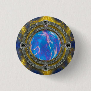 Oude Mysterieuze Tomus van Magische Spreuken & Dra Ronde Button 3,2 Cm