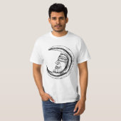 Oude Mystieke Maan Schets T-shirt (Voorkant volledig)