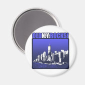 Oude N.Y. rotsen! Magneet (Voorkant / Achterkant)