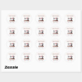 Oude Naaimachine Boho Bloemige Bedankt Ronde Sticker (Vel)
