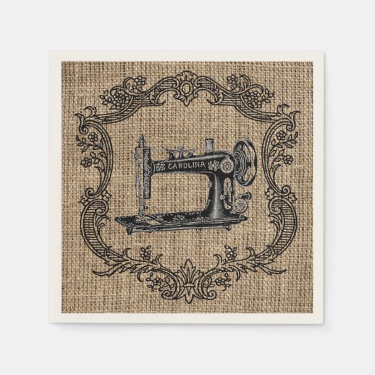Oude Naaimachine Jutezak Servet (Voorkant)