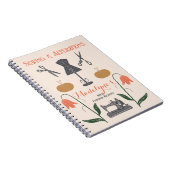 Oude Naaimachine Kleermaakster Kleermaker Notitieboek (Rechterzijde)
