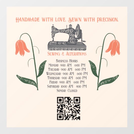 Oude Naaimachine Naaister Raamsticker (Vel)