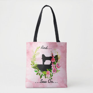 Oude Naaimachine Quiltambacht Thema Tote Bag