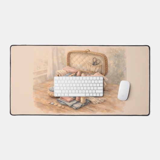 Oude Naaimandje Cottagecore Pastel Bureaumat (Keyboard & Muis)
