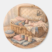 Oude Naaimandje Cottagecore Pastel Magneet (Voorkant)