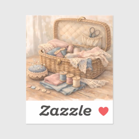Oude Naaimandje Cottagecore Pastel Sticker (Vel)